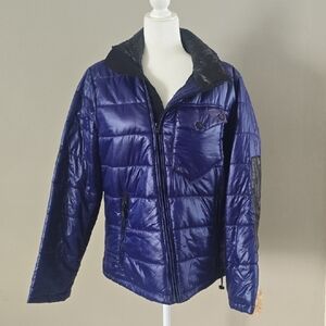 Nautica Shiny Blue Puffer Jacket